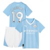 Maillot de Supporter Manchester City 2023-24 J. Alvarez 19 Domicile Pour Enfant